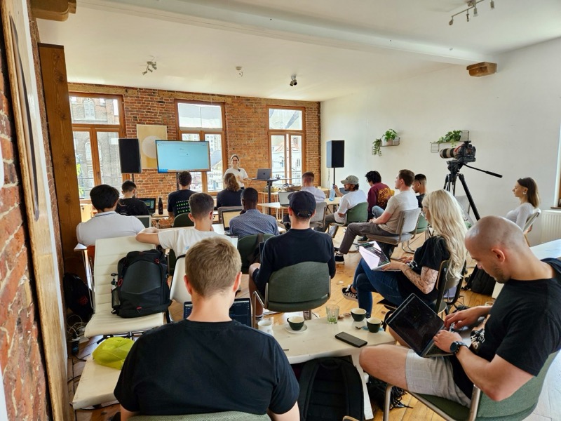 Leading a developer workshop in Brussels